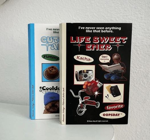 Отрывной альбом для творчества с винтажными и эстетичными наклейками для скрапбукинга!