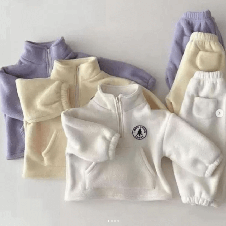 Детский костюм двойка флисовый с кармашком