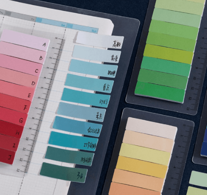 Разноцветные закладки для тетрадей / книг