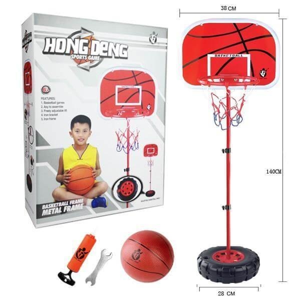 Т352 Баскетбольная корзина с мячом и насосом. 38х140х28 см. (12)HD352
