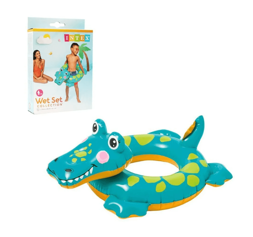 Круг надувной Крокодил (71х56 см) 3-6 лет Intex 58221-KR3