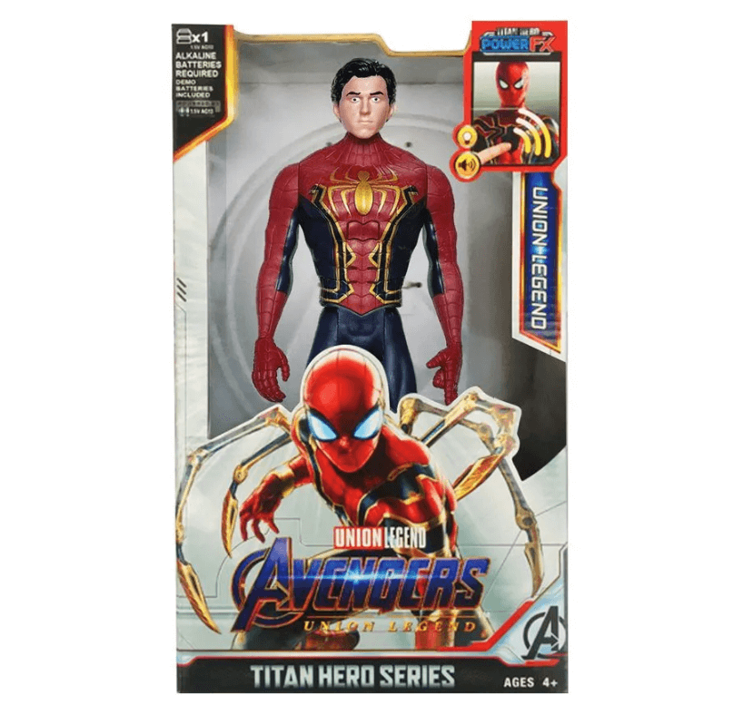 Фигурки супергероев Мстители (Avengers), Детские игрушки; Человек-паук Том, 30см (свет и звук)