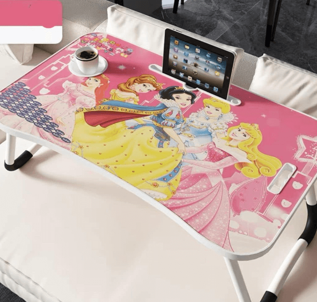 Детский и взрослый многофункциональный печатный деревянный прочный столик для ноутбука для завтрака и учебы