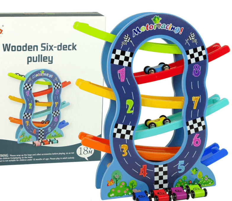 Автотрек для малышей - яркая гоночная трасса и машинки не оставят равнодушным ни одного маленького гонщика.