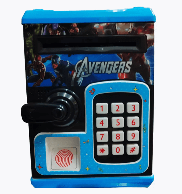 Детский сейф с купюроприемником /  кодом доступа и сканером отпечатков пальцев / Сейф