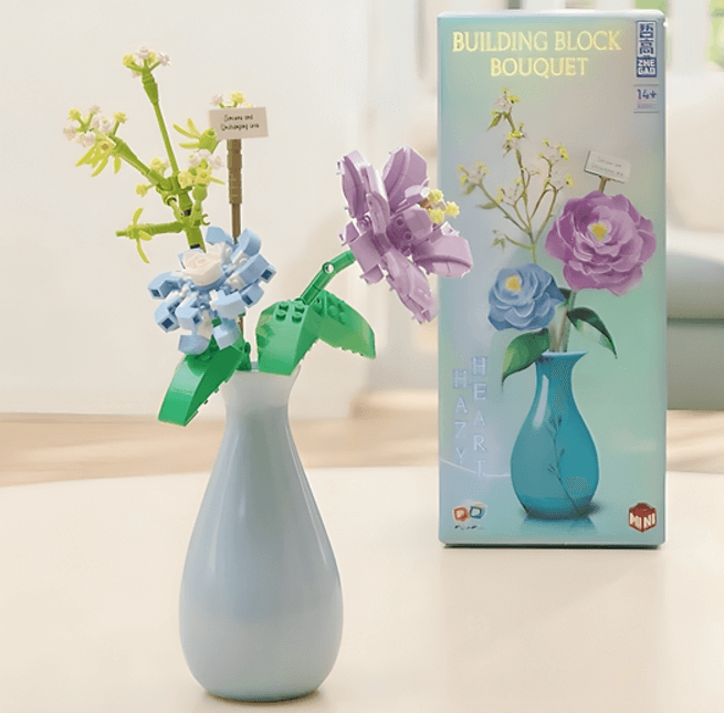 Набор конструктора с керамической вазой для детей и взрослых