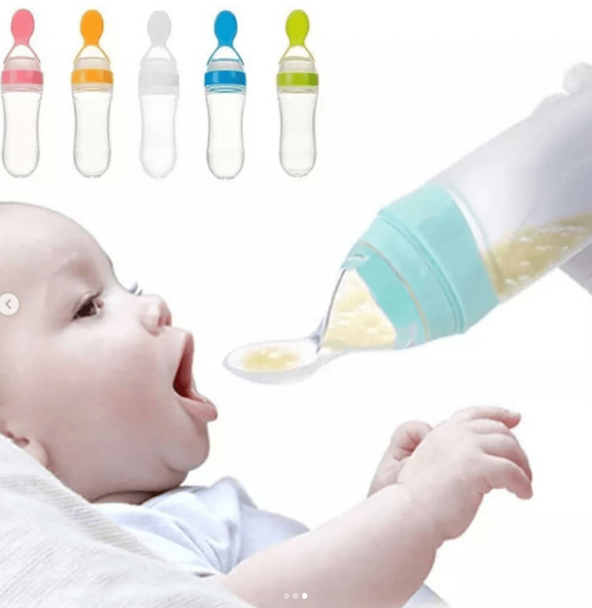 Бутылочка-ложка для введения прикорма малышу