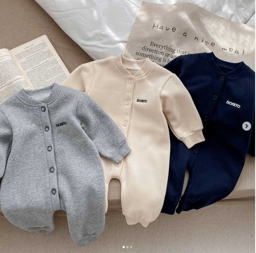 Комбенизон BonITO для малышей весна -осень с начесом