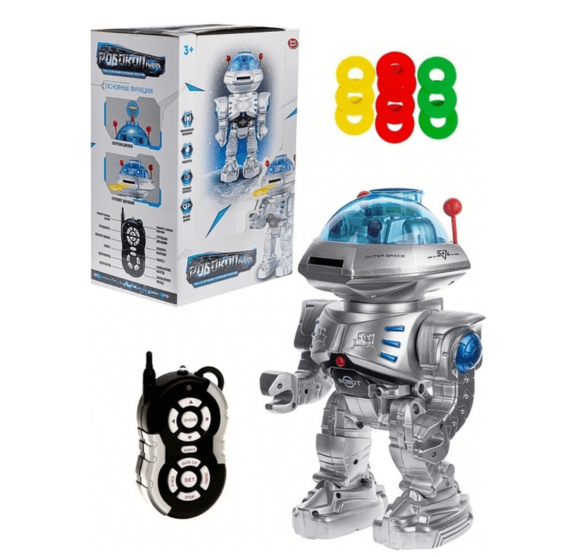 Робот радиоуправляемый Космобот, стреляет мягкими дисками, световые эффекты