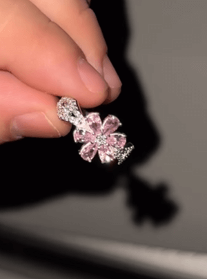 Кольцо "Розовый цветочек" серебро