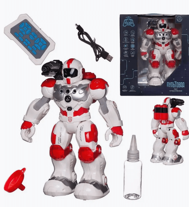 Робот на р/у Пультовод Альф стреляет водой, свет, звук
