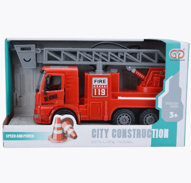 Пожарная машина детская инерционная с лестницей