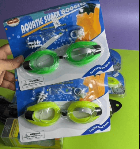 Блистер Упаковка красочные Elastic Дешевые дети водонепроницаемые очки для плавания