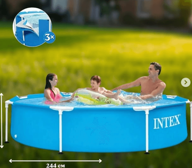 ⁣⁣Бассейн надувной для плавания 244*61см 3560 сомов (диаметр и высота)⁣⁣