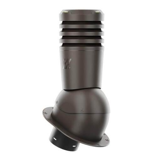 Вентвыход Krono-Plast Ecoline D150 мм, профиль I, цвет коричневый