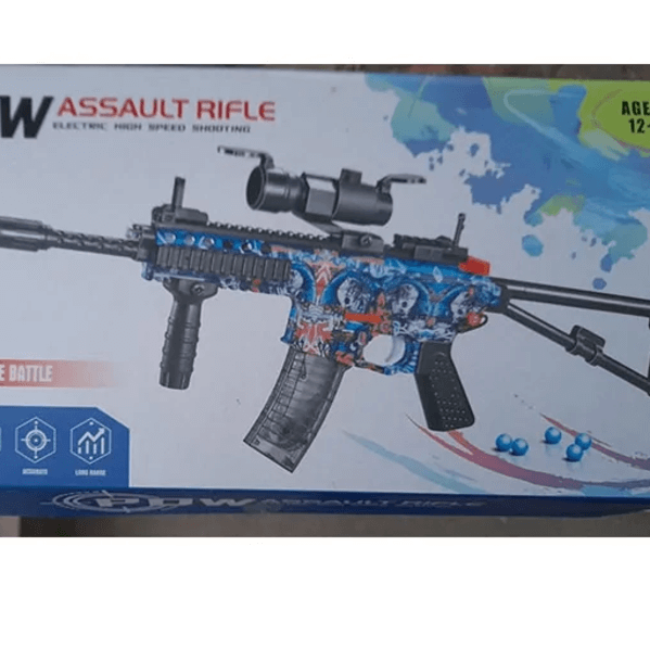 Игрушечный детский автомат HK416 B136X на орбизах гель бластер стреляет водяными шариками на аккумуляторе