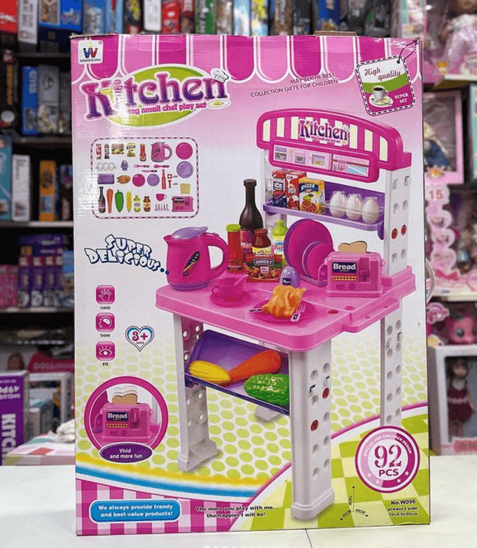Кухня / Цвет розовый барби / Детские игрушки играть игрушки Кухонные наборы Детские Кухонные игрушки
