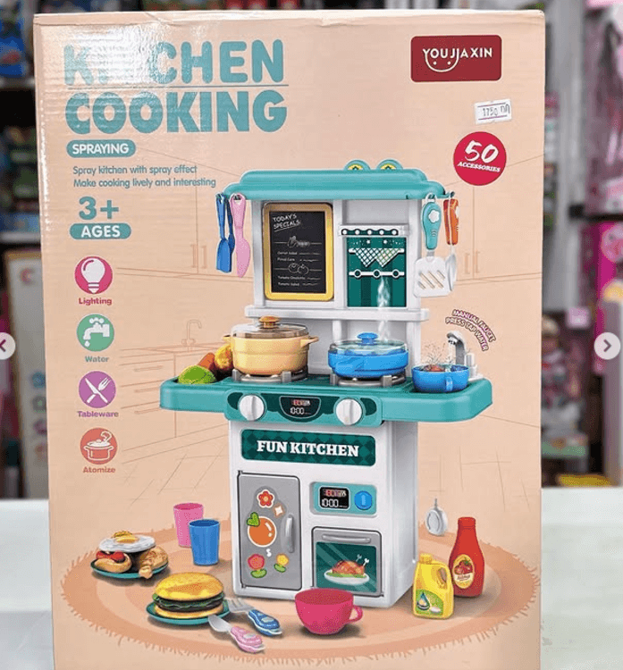 детская игрушечная кухня-симулятор большой игровой домик мини-еда ролевые игры приготовление пищи обеденная кухня спрей для детской
