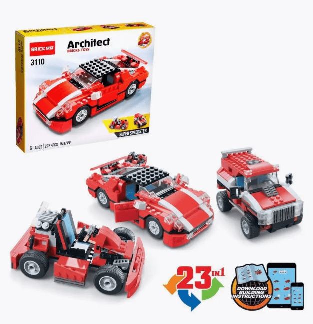 Конструктор Гоночный транспорт 23 варианта сборки 278 де