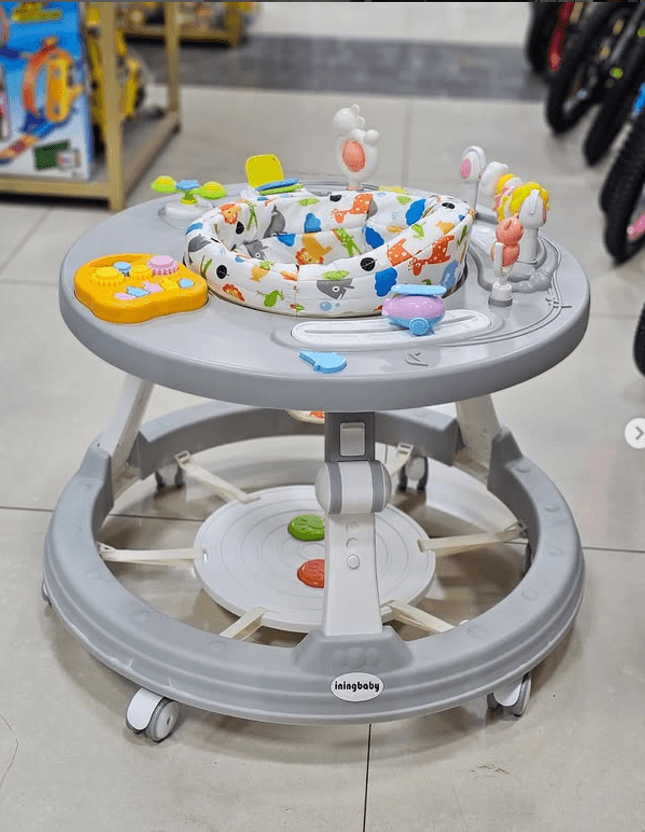 Ходунок детский круглый серый