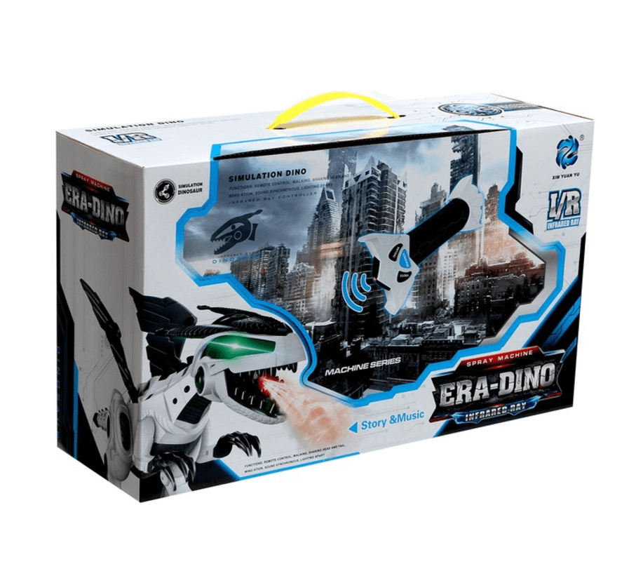 Робот дракон, на пульте управления, интерактивный: музыкальный, пар, звук, свет, на батарейках