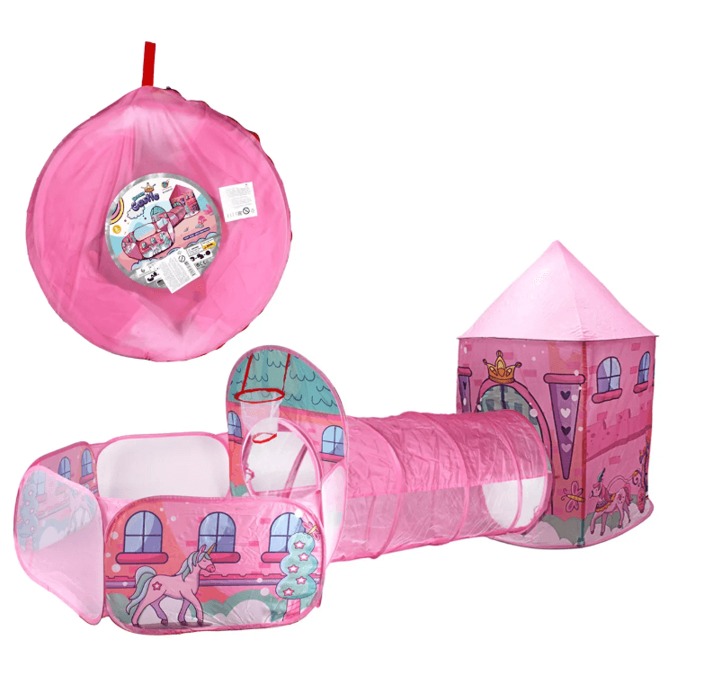 Палатка Veld Co Замок / Детска палатка с тунел и басейн