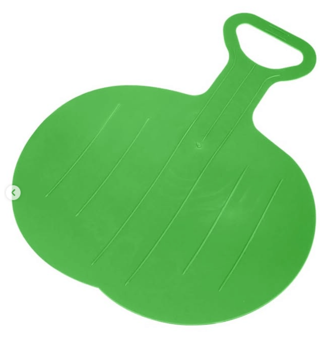 Ледянка для катания для горки и зимних игр круглая зеленая