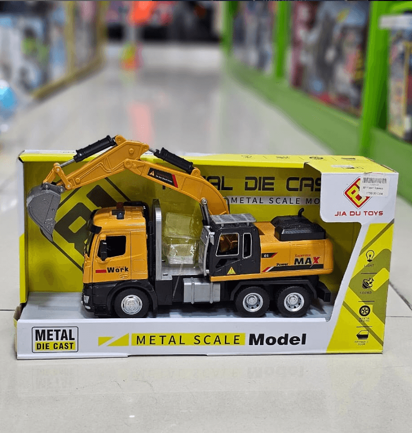 Металлическая спецтехника: экскаватор игрушечный