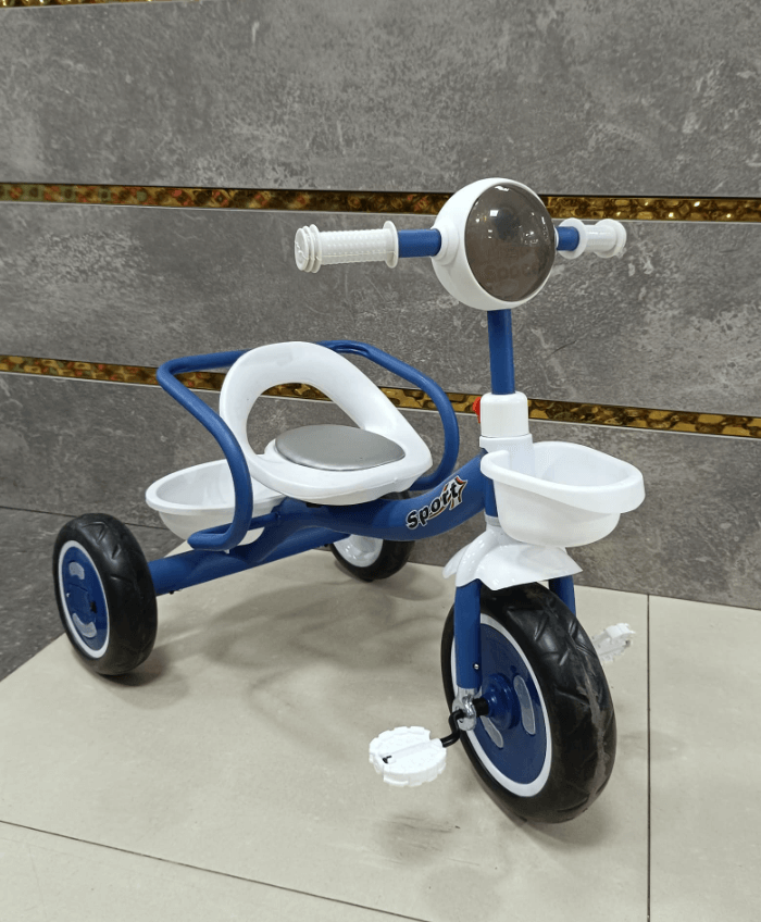 Велосипед детский трехколёсный сине-белый