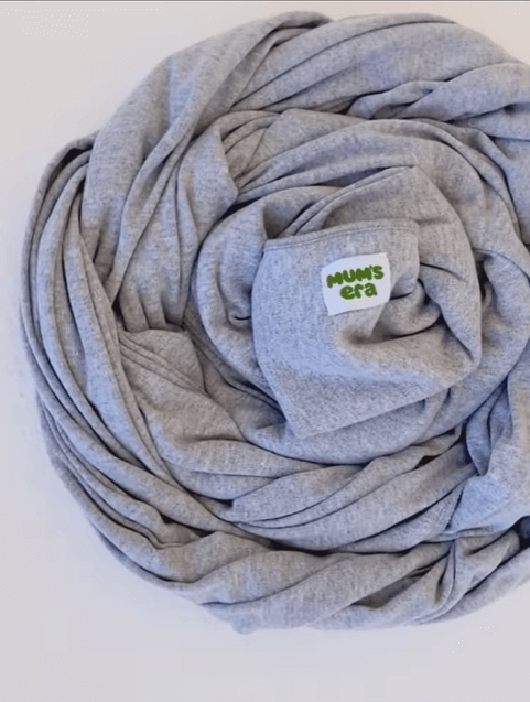 Слинг шарф для новорожденного светло серый