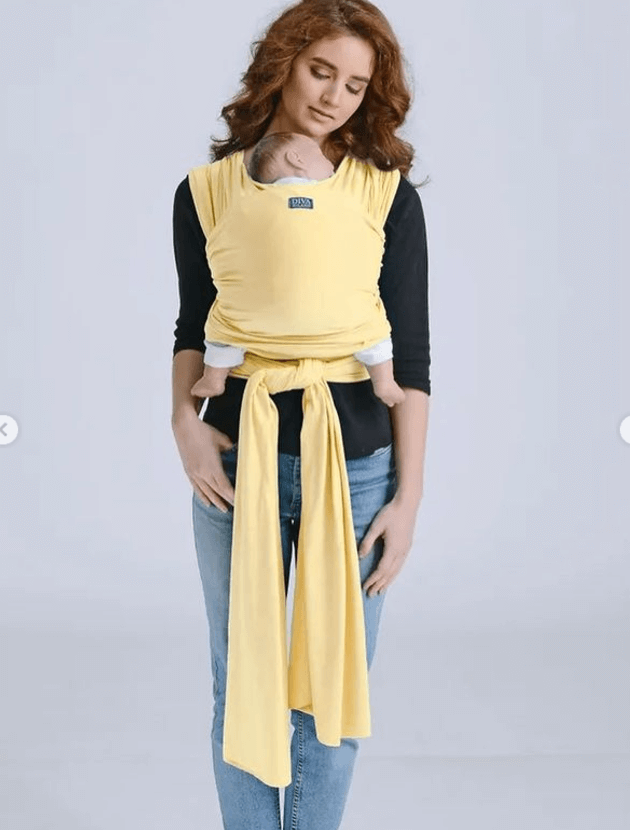 Трикотажный слинг с рождения Diva Stretchy, Banana