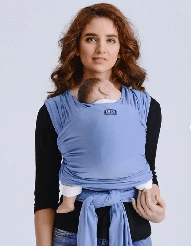 Трикотажный слинг с рождения Diva Stretchy, Cielo, голубой