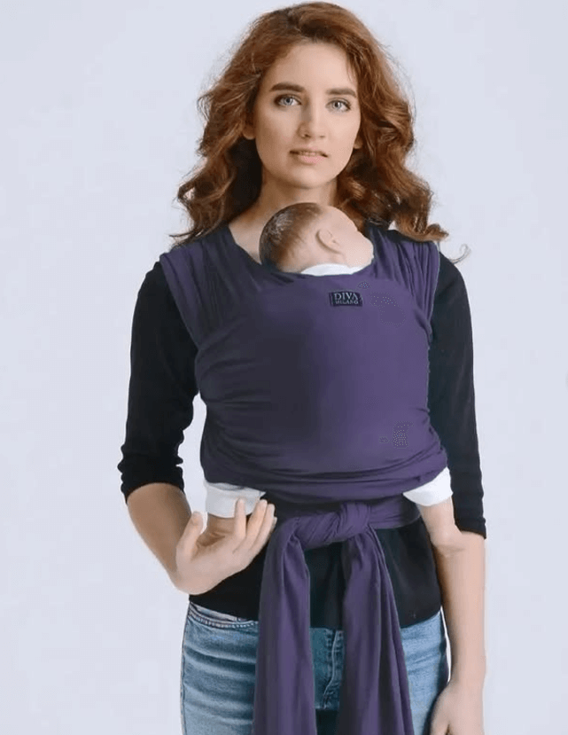 Трикотажный слинг с рождения Diva Stretchy, Melanzana