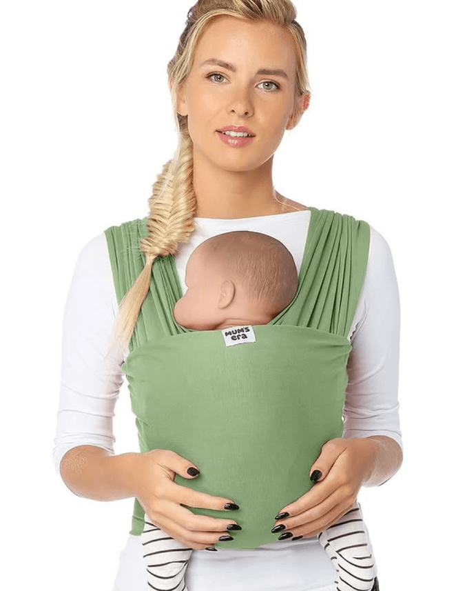 Слинг-шарф трикотажный Mum’s era “Бамбук” зеленый