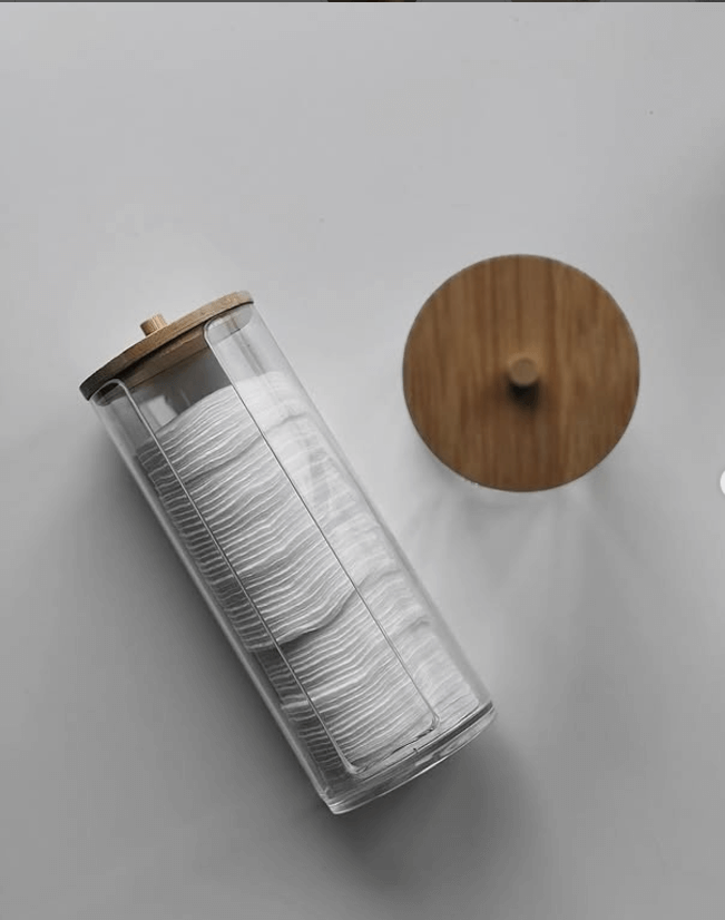 Емкость для хранения ватных дисков стеклянная