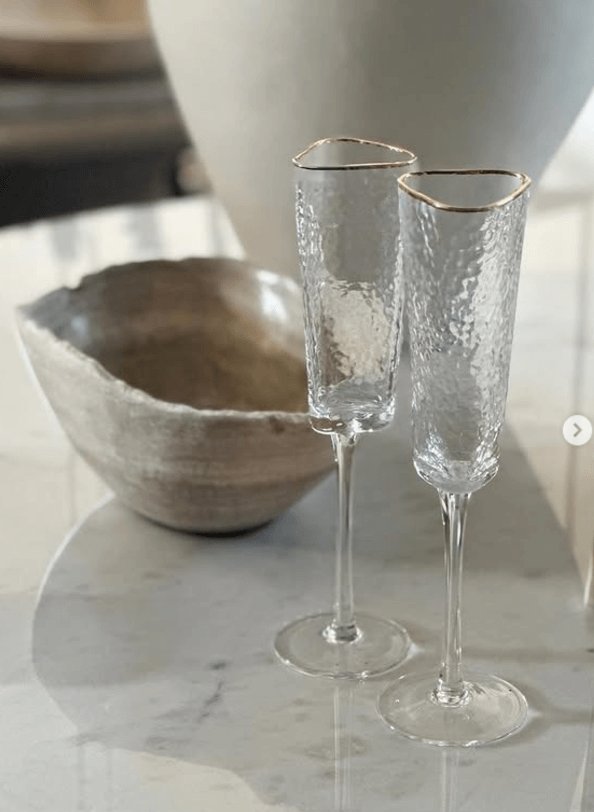 Бокалы стеклянные с золотой каемкой 6шт