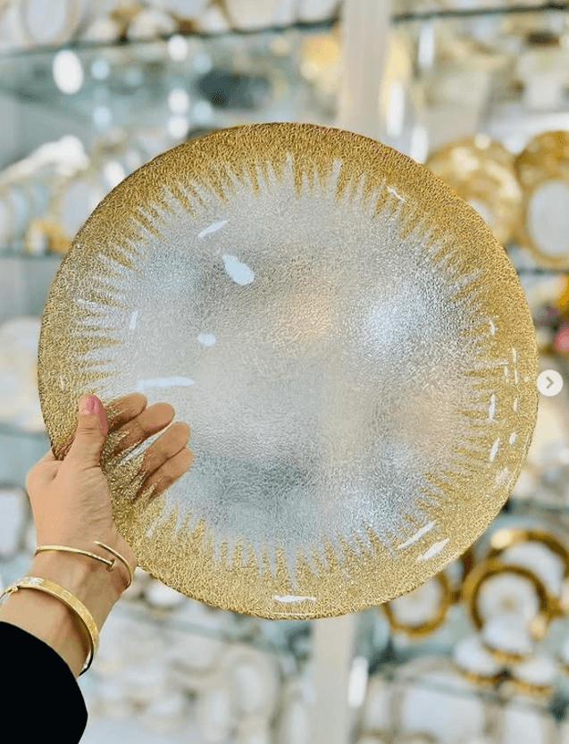 Постановочные тарелки стеклянные