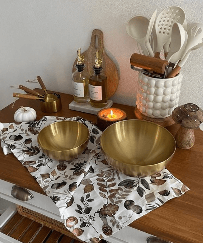 Миска из нержавеющей стали 1800 мл цвет золотой