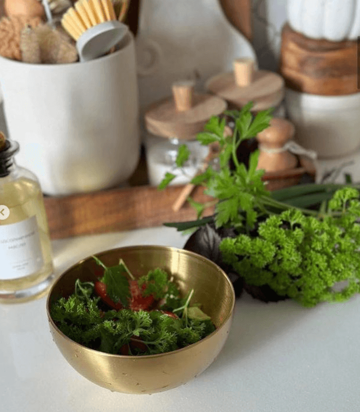 Миска из нержавеющей стали 800 мл цвет золотой