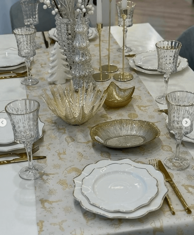 Фужеры стеклянные с золотой каемкой 6 шт.