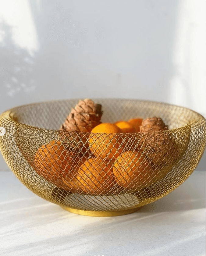 Фруктовница металлическая сеточная