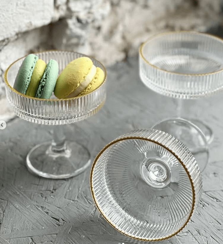 Креманка стеклянная рифленая 6 шт.