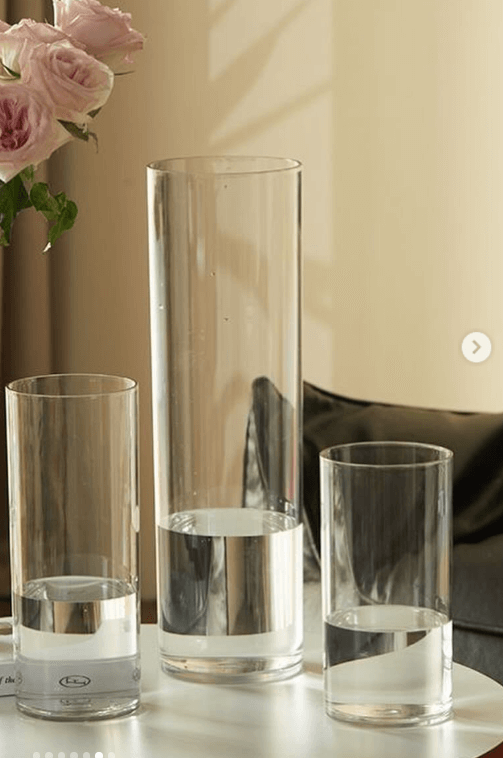 Ваза-колба из плотного стекла 12*20см