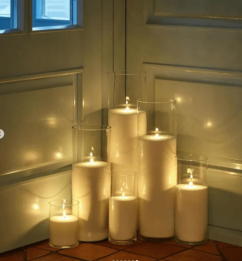 Ваза-колба из плотного стекла 12*30см