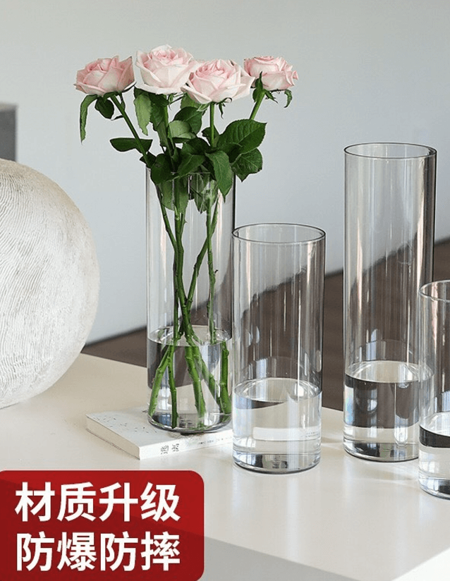 Ваза-колба из плотного стекла 12*35см