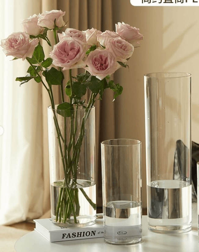 Ваза-колба из плотного стекла 12*40см