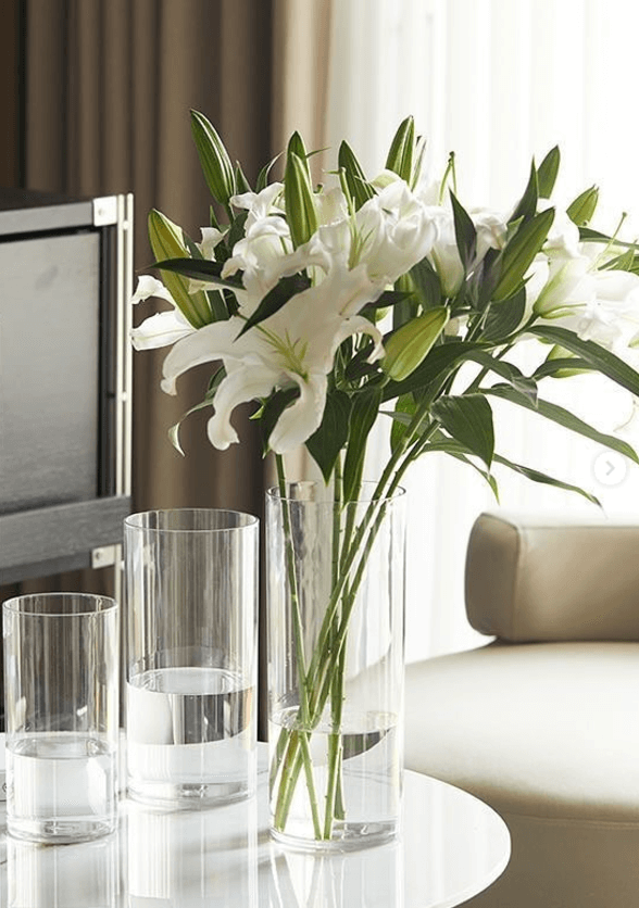 Ваза-колба из плотного стекла 15*40см