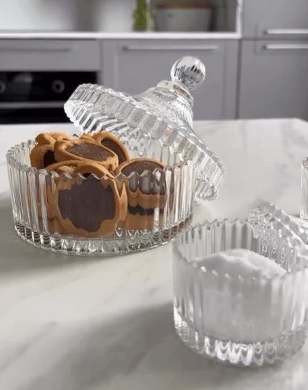 Хрустальная конфетница с крышкой 60 мл.