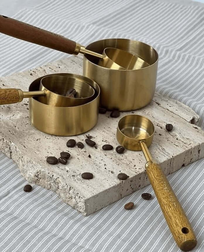 Набор из 5 медных мерных ложек