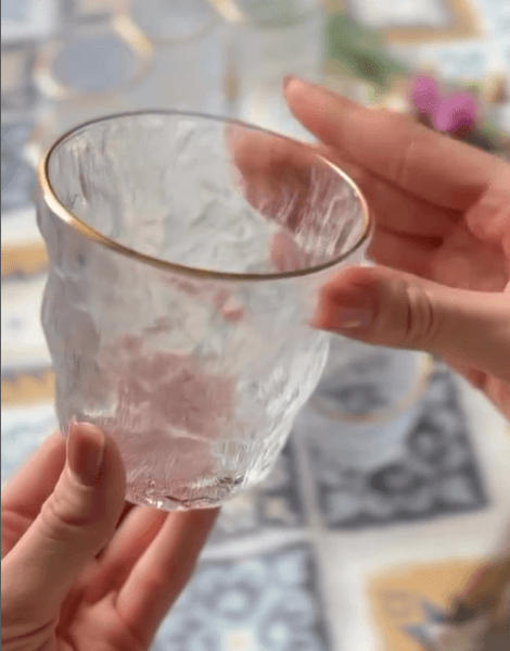 Стаканы "Льдинка" с золотой каймой 250мл 6 шт.